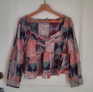 American Eagle Patchwork Top